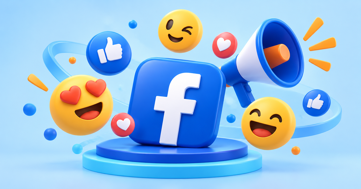 A social ad design board with friendly expressive emoji faces