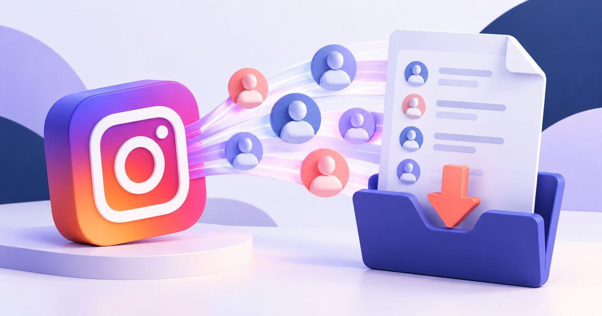 Conceptual illustration about How to Export Instagram Followers - The Only Guide You Need