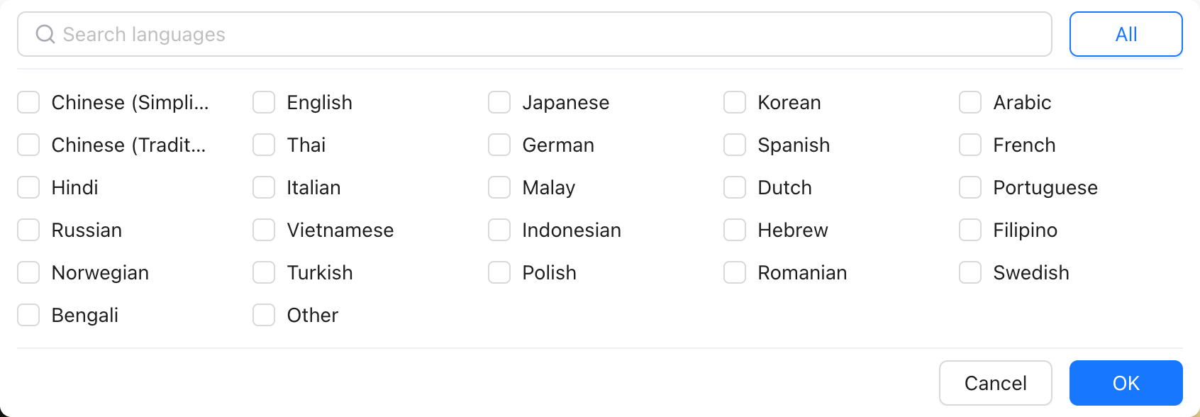 TikTok Picks expanded language filter