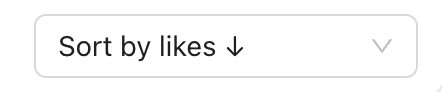 TikTok Picks result sorting control