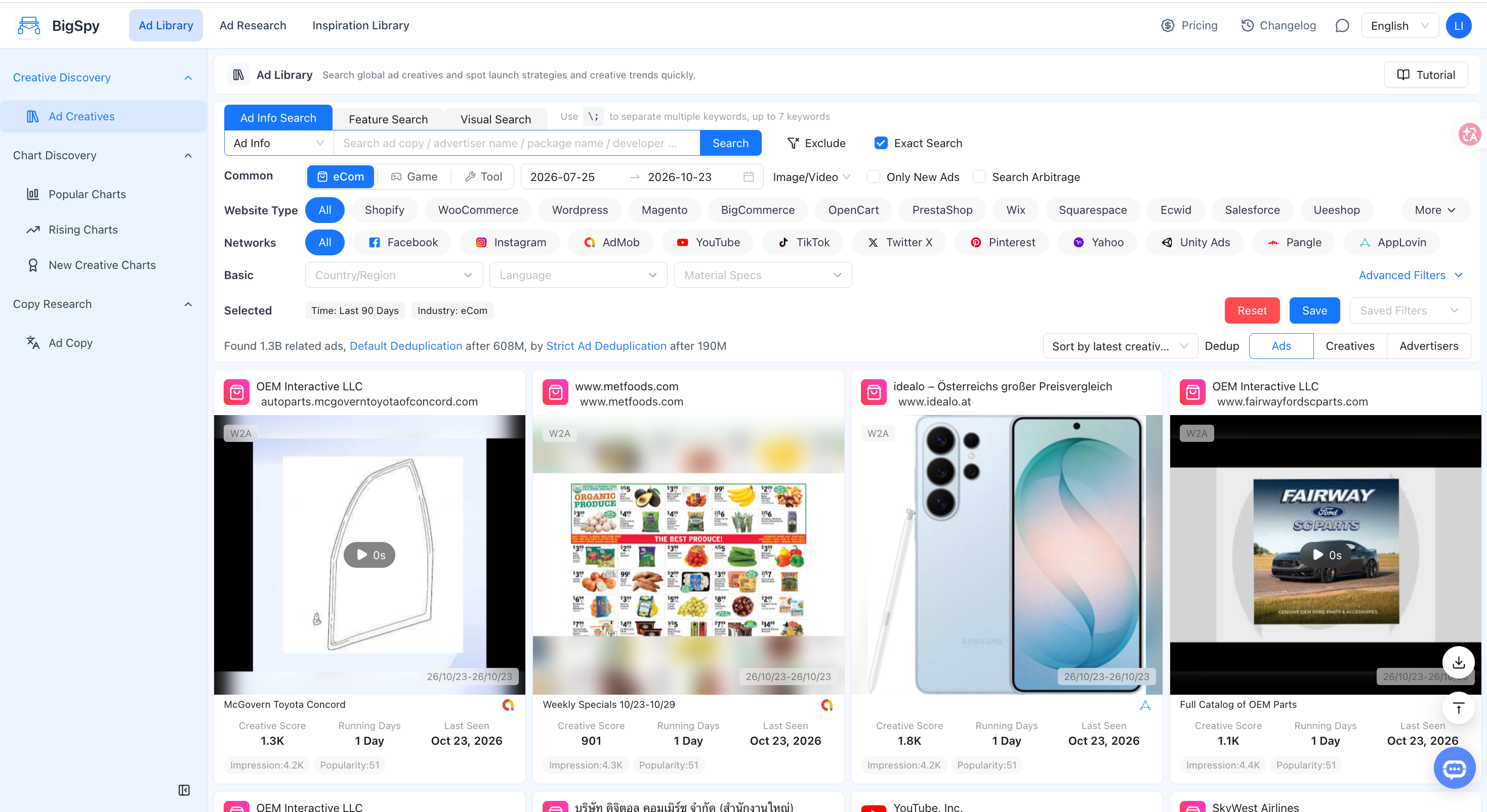 Select eCom in Ad Library