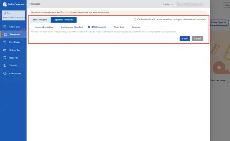 Step 2: Set Templates