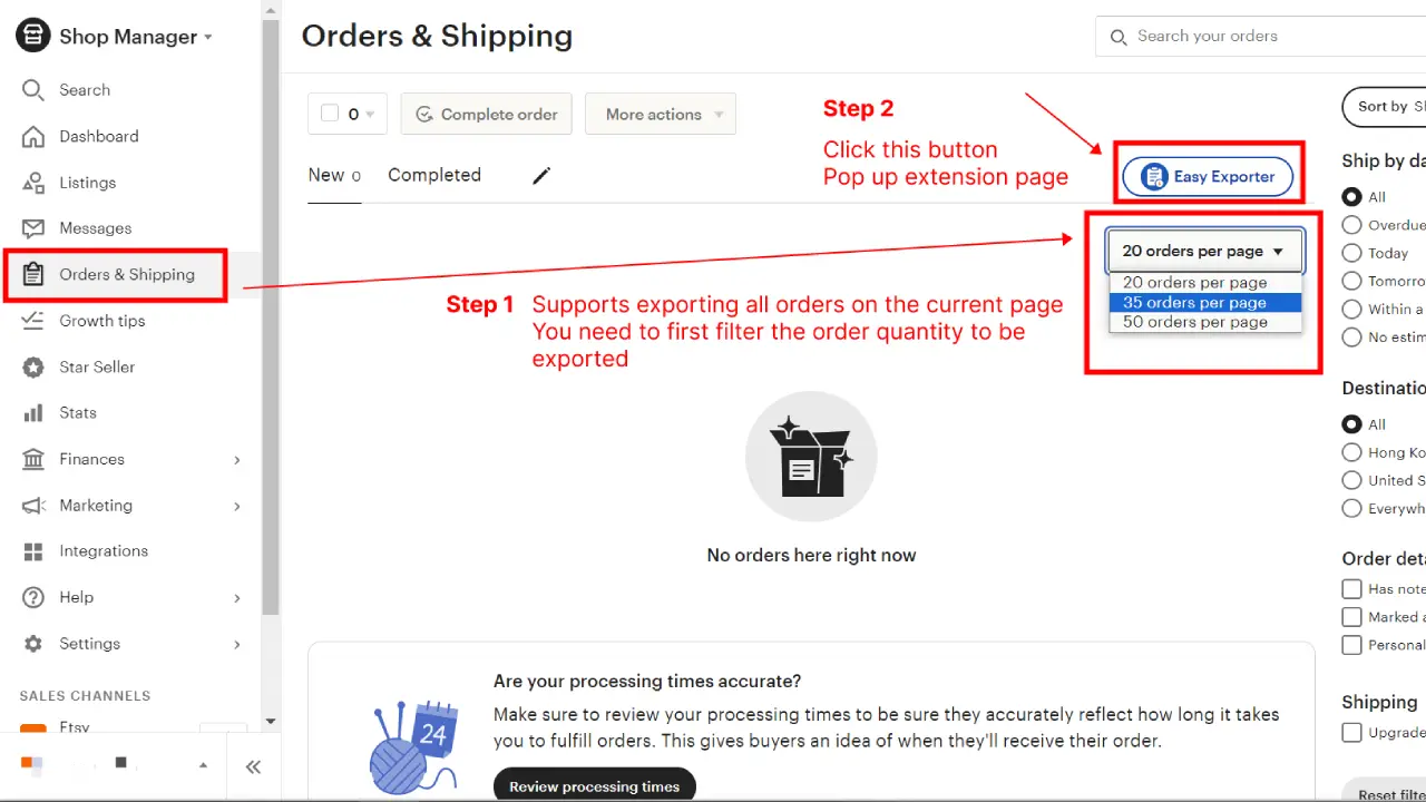 Faster Order Processing