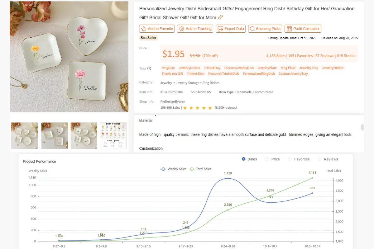 Etsy ürün araştırma aracı