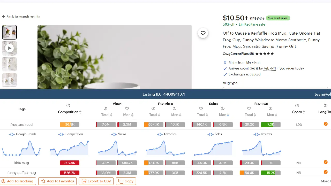 Instantly Analyze Listing Tags