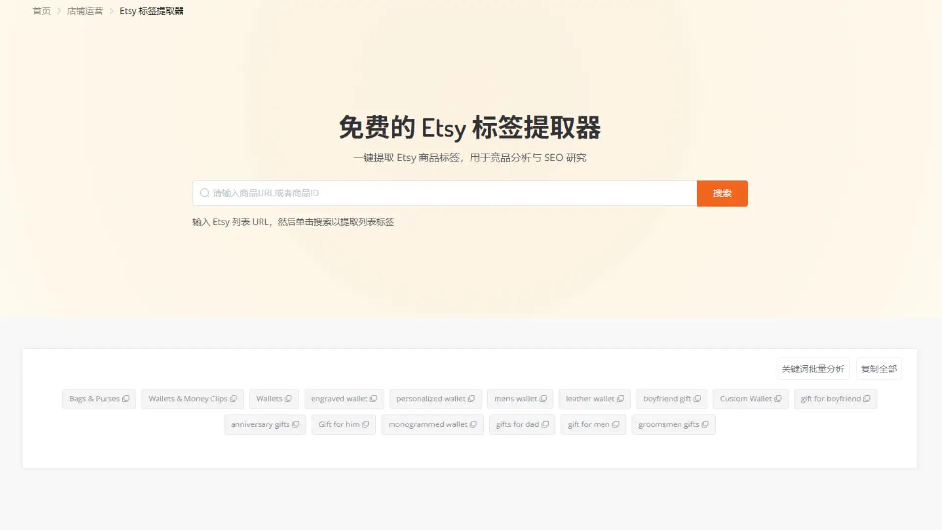 Etsy Tag Extractor – Analyze Top Competitors’ Tag Strategies