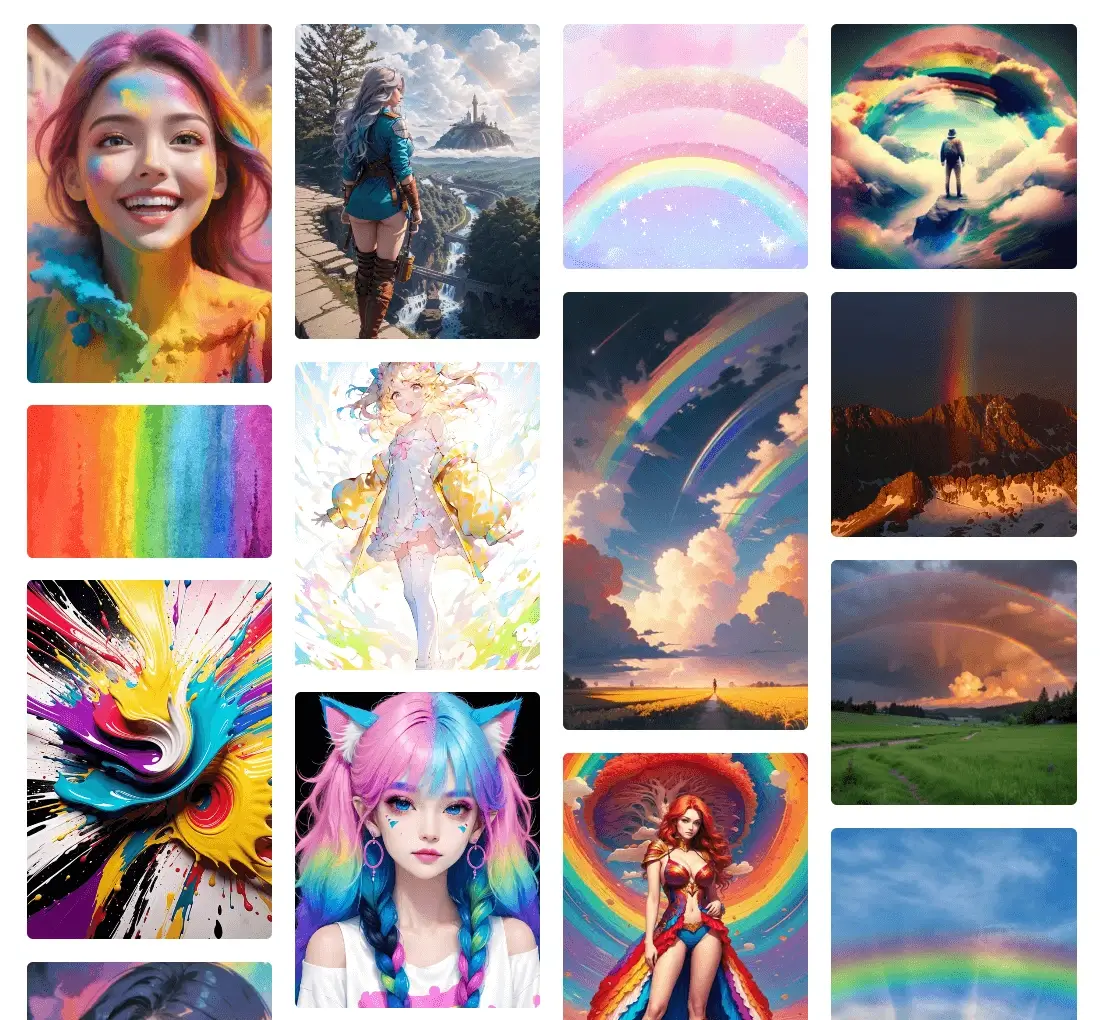 AI Rainbow Background Generator