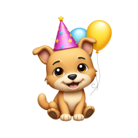 birthday dog emoji