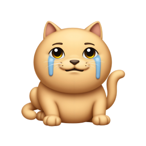 cat crying emoji