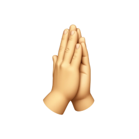 pray folded hand emoji