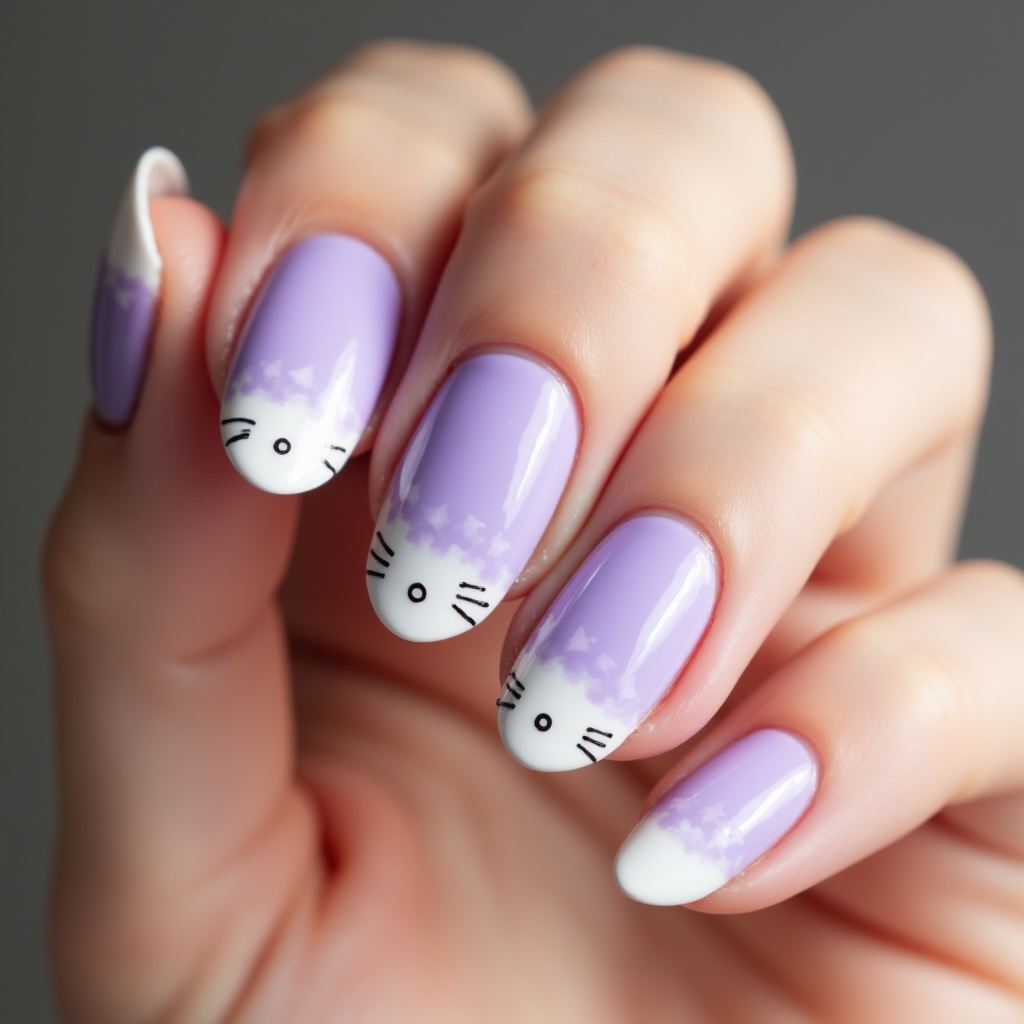 nail designs on purple