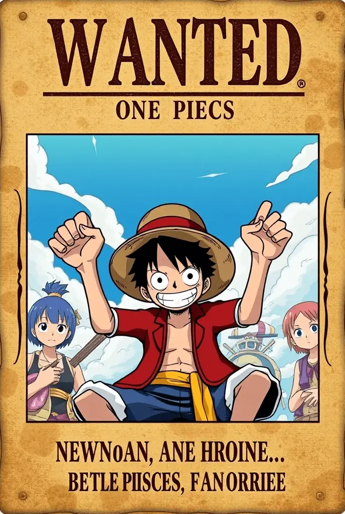 one piece wanted poster