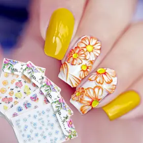 flower nail sticker