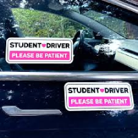 student driver sticker