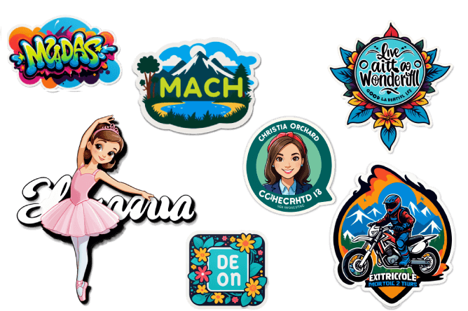 Create Custom Name Stickers with AI Magic!