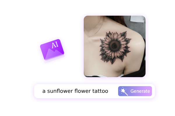 Free Flower Tattoo Design with AI