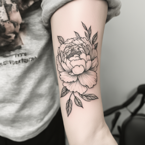 simple rose flower tattoo design