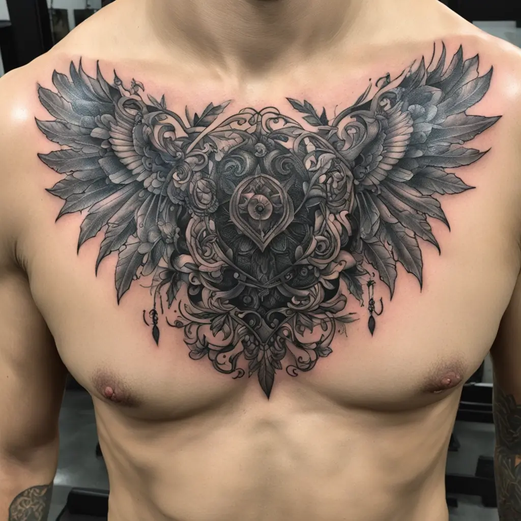 black and grey tattoo