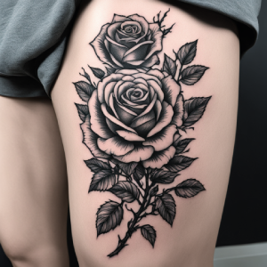 black rose tattoo design for guys