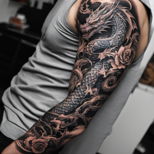 dragon tattoo design for men arm