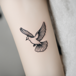 dove tattoo design for female arm