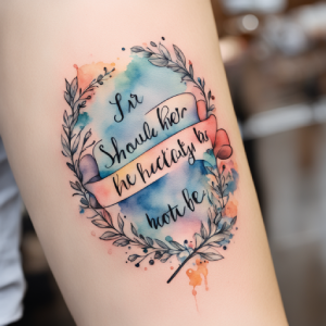 text tattoo for letter