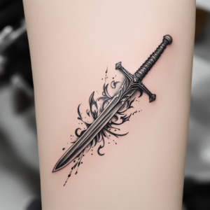 sword tattoo design for male arm