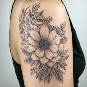 flower tattoo design for female