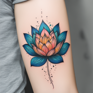 lotus flower tattoo design for women arm