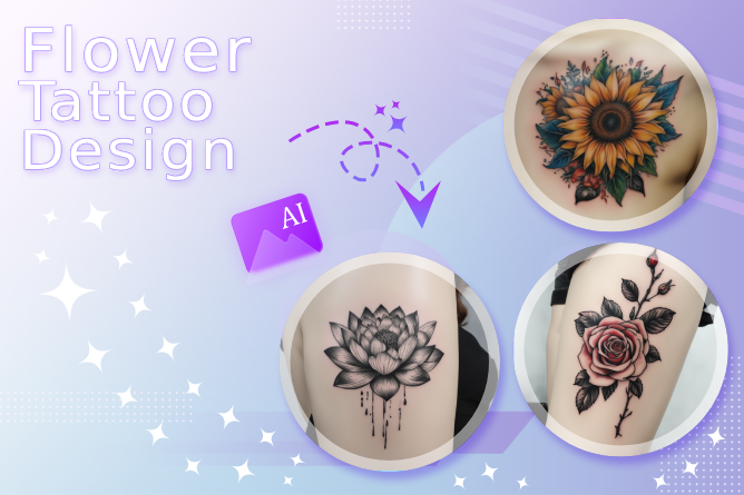 Free Online Flower Tattoo Design with AI