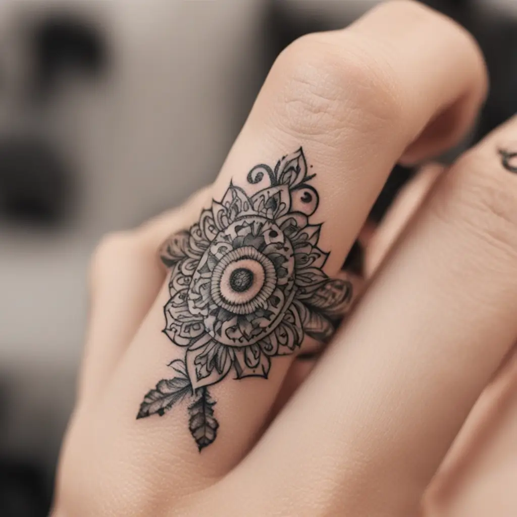 traditional finger tattoo