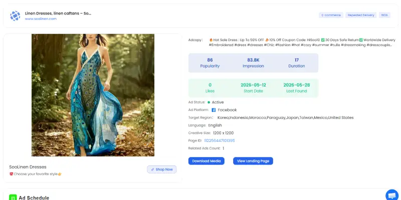 Step 3:View Ad Details & Insights