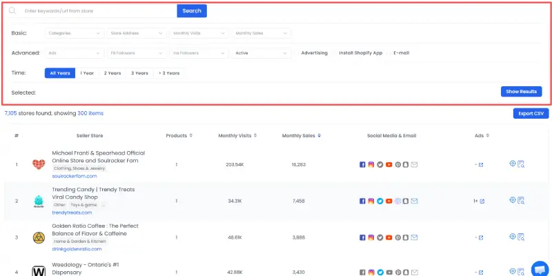 Step 1: Search by Keywords or Filters