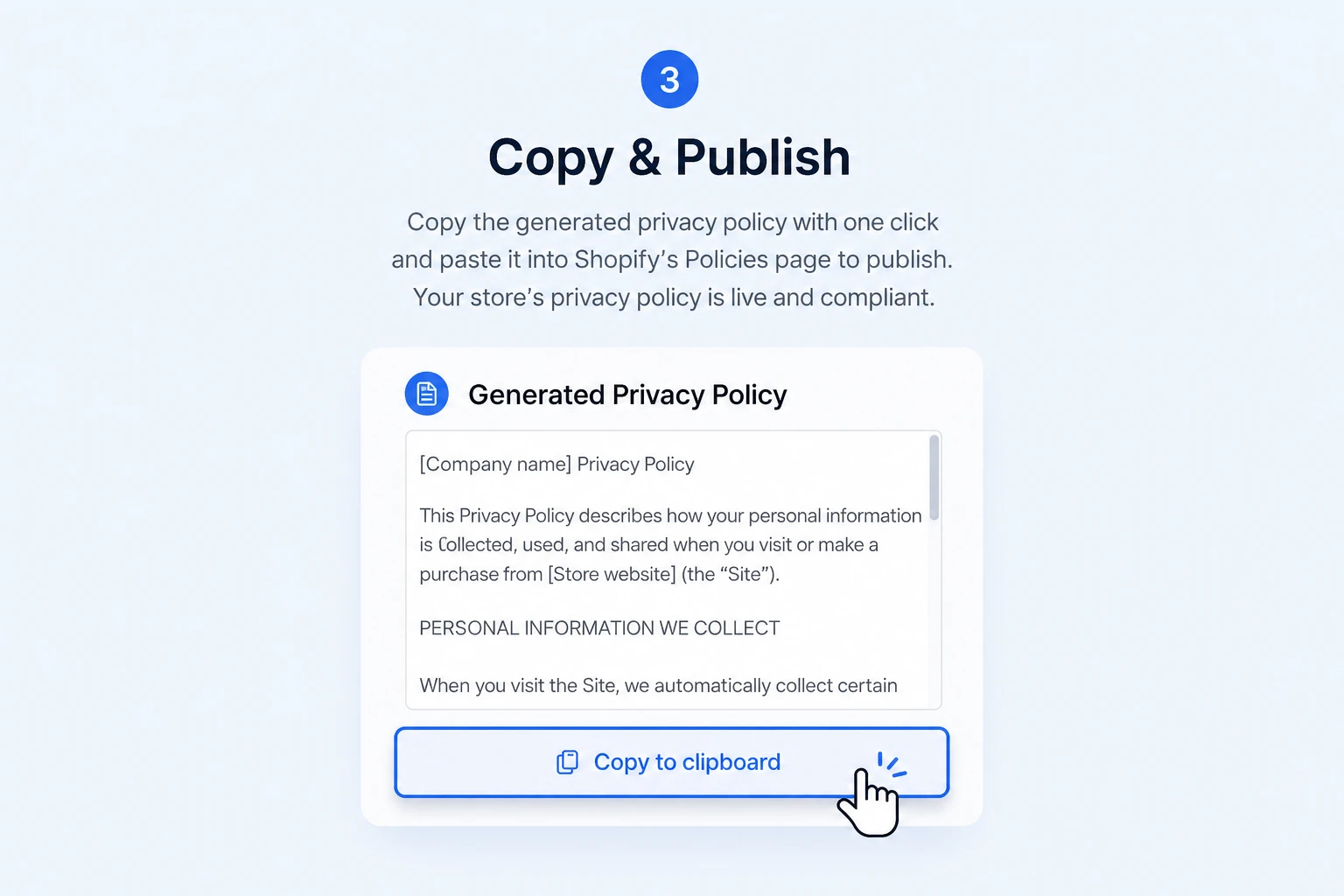 Step 3: Copy & Publish