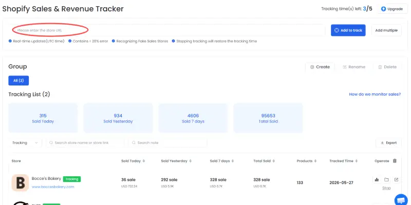 Step 1: Enter Shopify Store URL