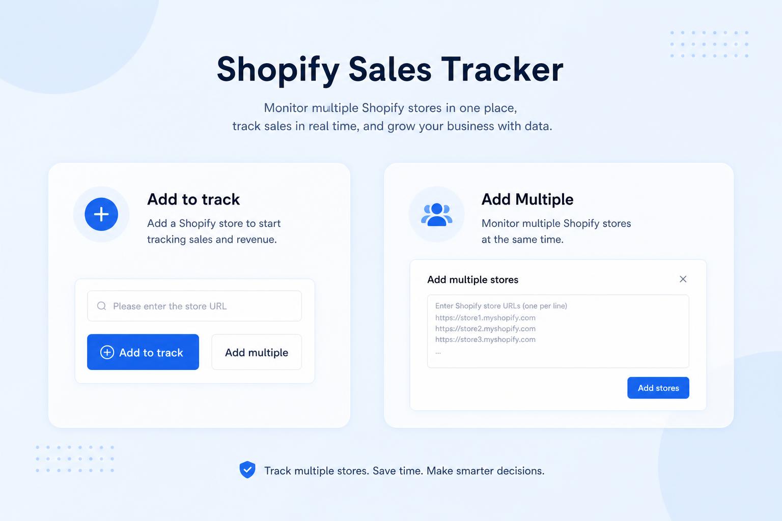 Track Multiple Stores with Shopify Sales Tracker