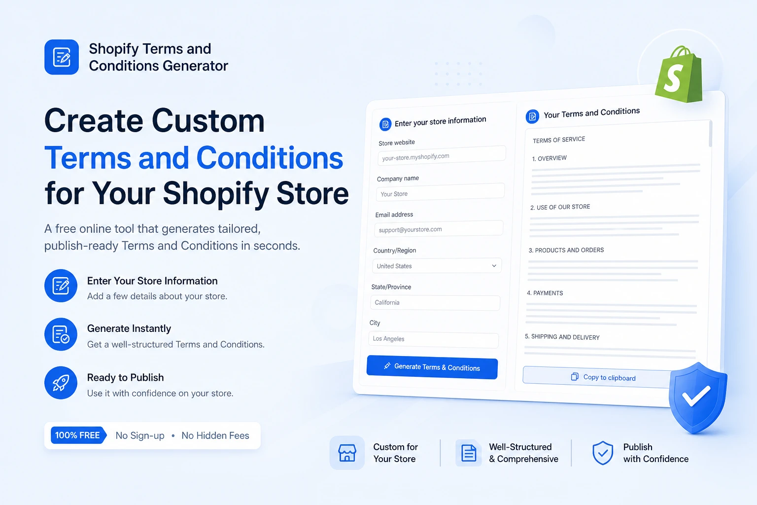 What Is a Shopify Terms and Conditions Generator?