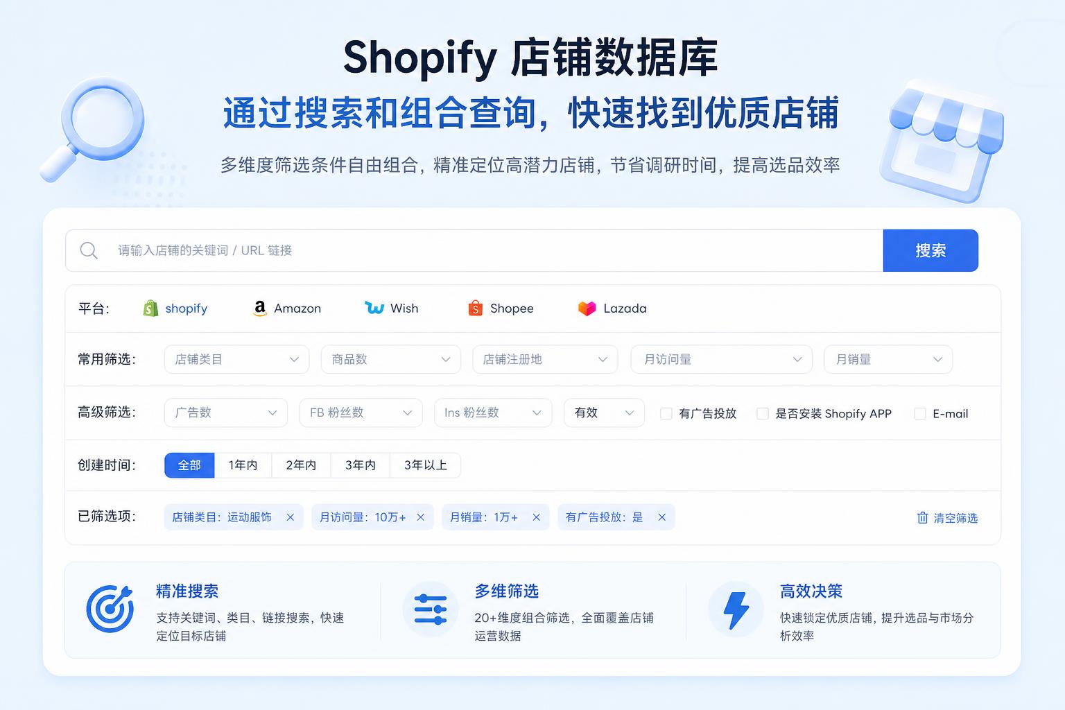 快速找到优质 Shopify 店铺