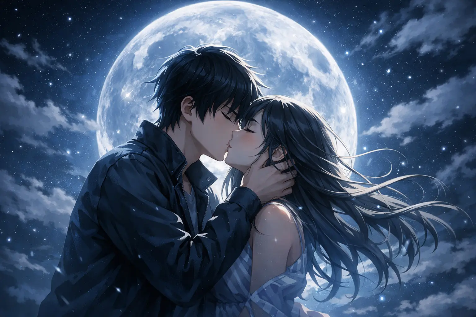 Generate Anime Passionate Kiss GIF