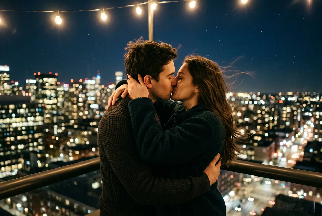Romantic Kiss GIF for Social Media