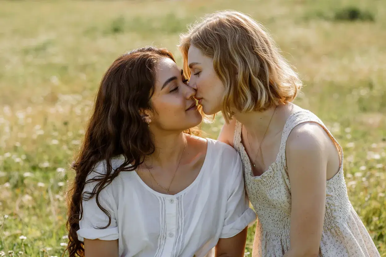 Sexy Women Kiss Women